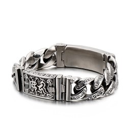 Coole Titanium Schedelarmband, Chique Titanium Mode-Sieraden Voor Heren
