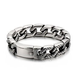 Coole Titanium Schedelarmband, Chique Titanium Mode-Sieraden Voor Heren