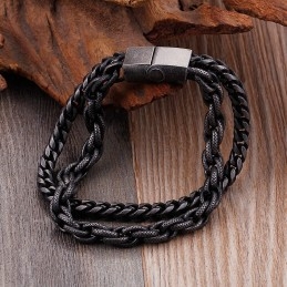 Heren Titanium Dubbellaagse Armband