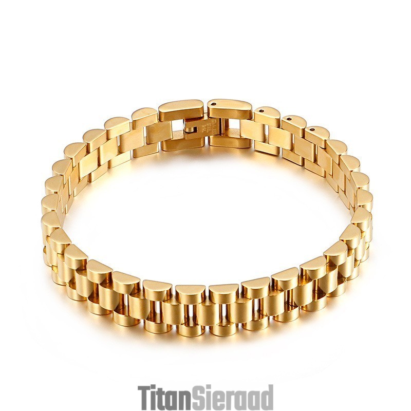 Chique Titanium Armband Voor Heren