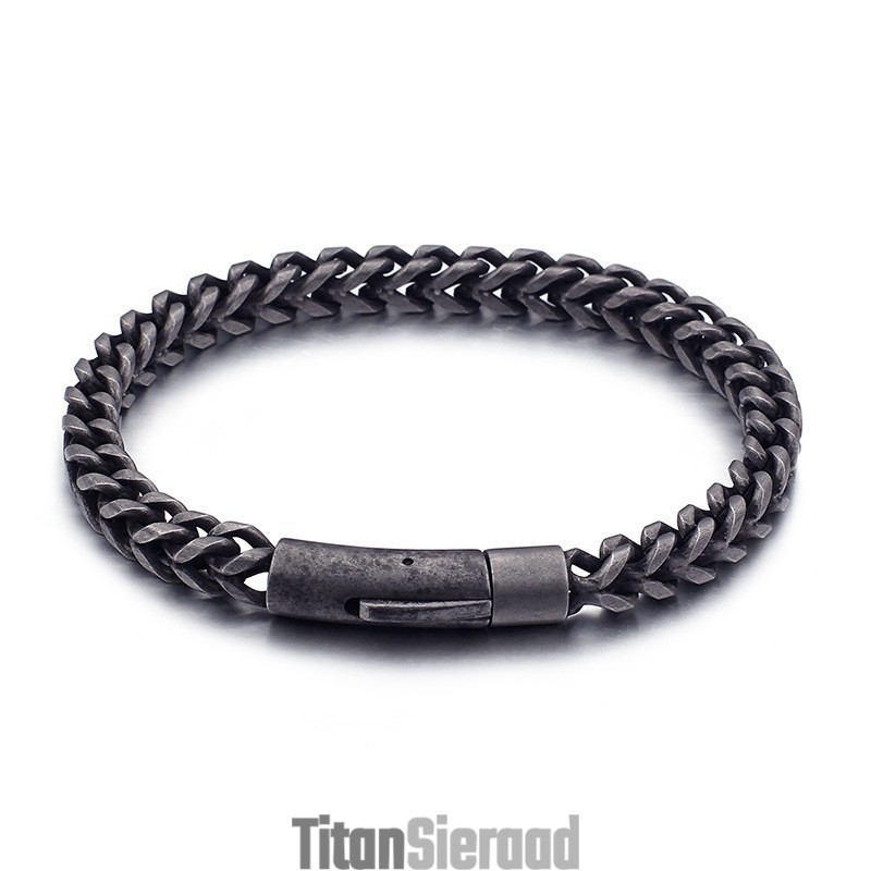 Titanium Heren Armband Titanium Jongens Retro Hip Hop Trendy Hand Sieraden Titanium Heren Armband Titanium Jongens Retro Hip Hop Trendy Hand Sieraden