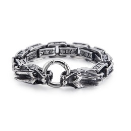 Mode Coole Titanium Drakenkop Sieraden Voor Mannen Vintage Tide Men Casting Titanium Drakenarmbanden