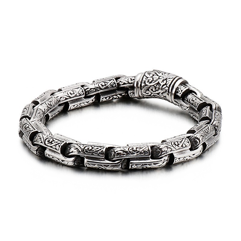 Trendy Titanium Drakenkop Sieraden Voor Mannen, Vintage Trendy Titanium Drakenarmband Voor Mannen