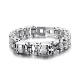 Coole Schedel Fietsketting Titanium Armband Voor Mannen