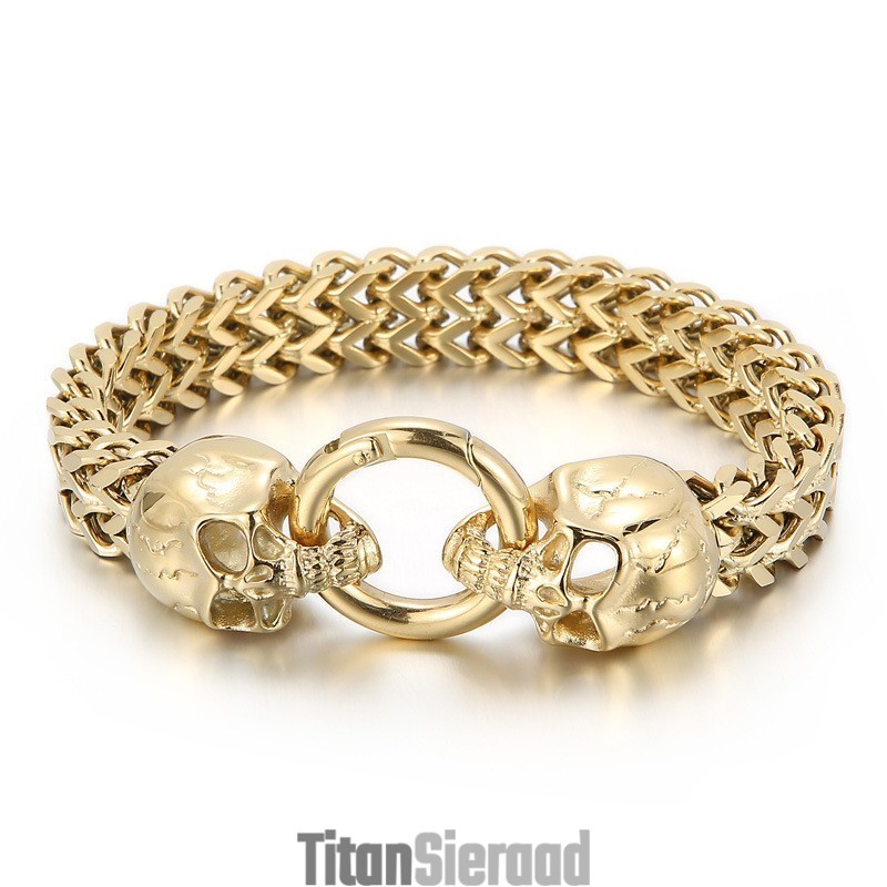 Coole Schedel Titanium Herenarmband Coole Schedel Titanium Herenarmband