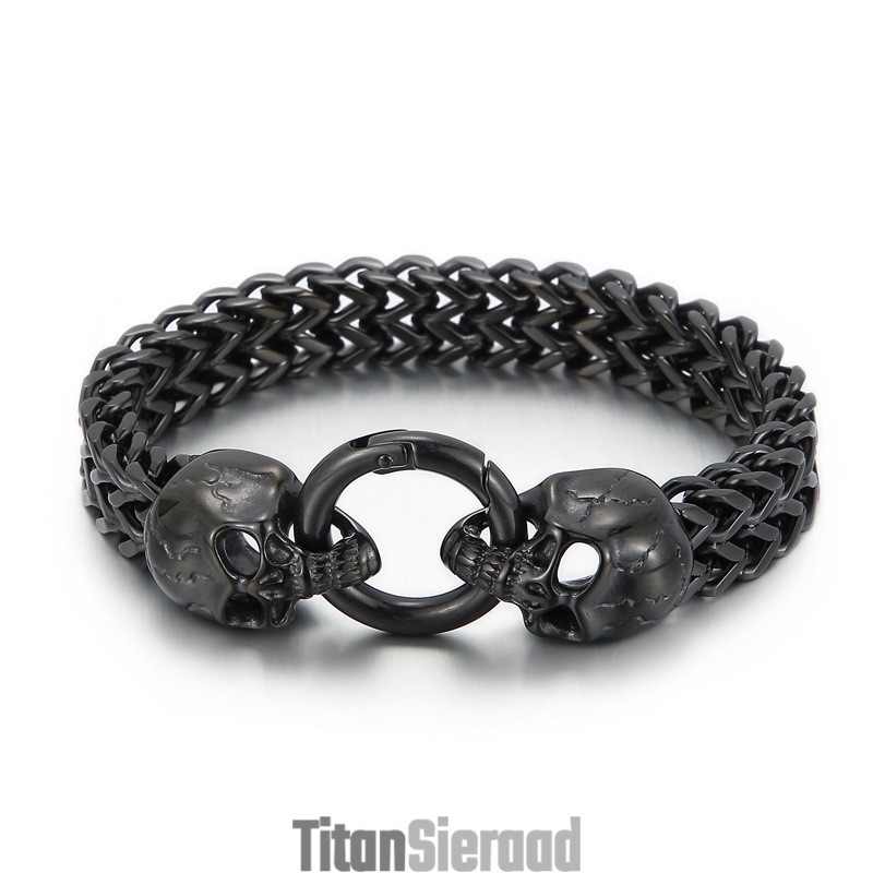 Coole Schedel Titanium Herenarmband Coole Schedel Titanium Herenarmband