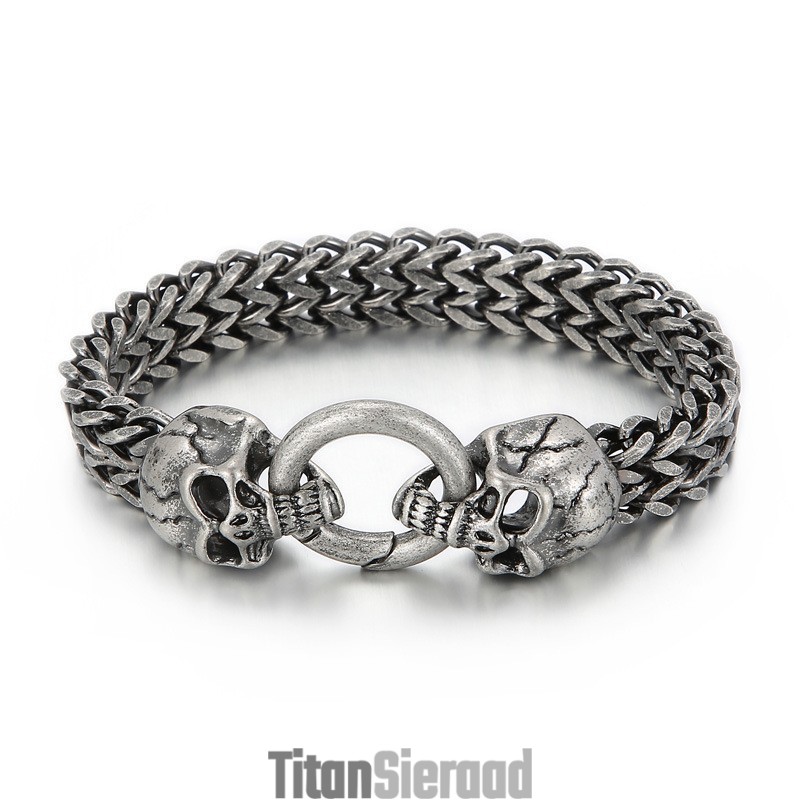 Coole Schedel Titanium Herenarmband Coole Schedel Titanium Herenarmband