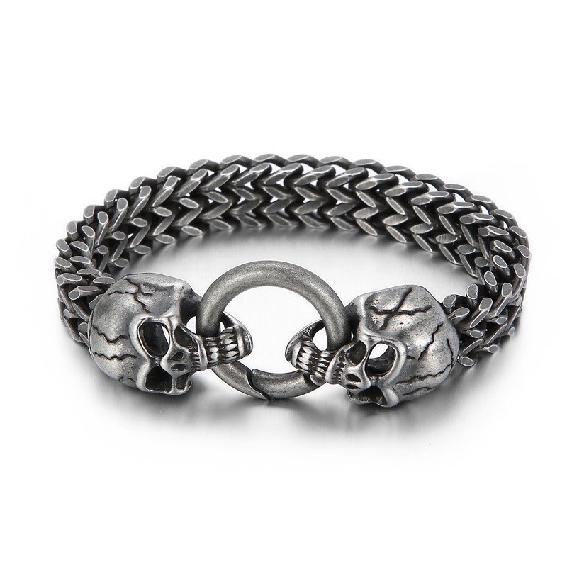 Coole Schedel Titanium Herenarmband Coole Schedel Titanium Herenarmband