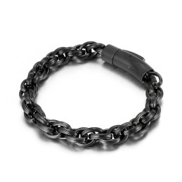 Eenvoudige, Modieuze En Chique Biker Titanium Armband Voor Heren