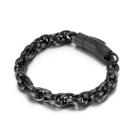 Eenvoudige, Modieuze En Chique Biker Titanium Herenarmband