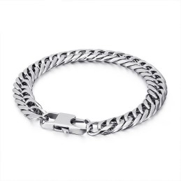 Tide Accessories Fashion Titanium Heren Vertebrae Ketting Vierkante Gesp Armband
