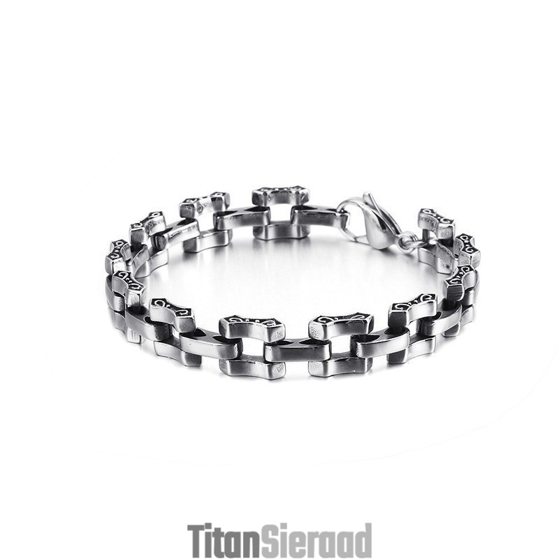 Antieke Chique Titanium Herenarmband Antieke Chique Titanium Herenarmband