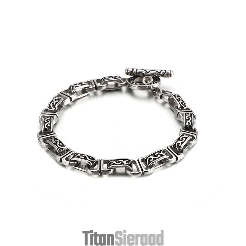 Antieke Chique Titanium Herenarmband Antieke Chique Titanium Herenarmband