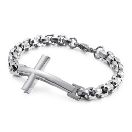 Titanium Tide Herenarmband Titanium Heren Kruis Vierkante Armband Tide Herenaccessoires