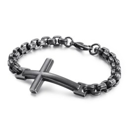 Titanium Tide Herenarmband Titanium Heren Kruis Vierkante Armband Tide Herenaccessoires