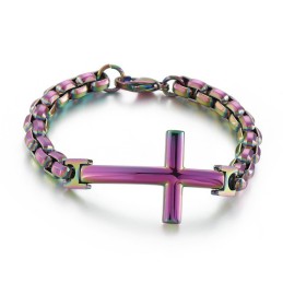Titanium Tide Herenarmband Titanium Heren Kruis Vierkante Armband Tide Herenaccessoires