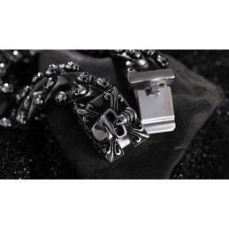 Coole Retro Skull Heren Titanium Armband Rock Chic Ghost Head Armband Tide Herenaccessoires