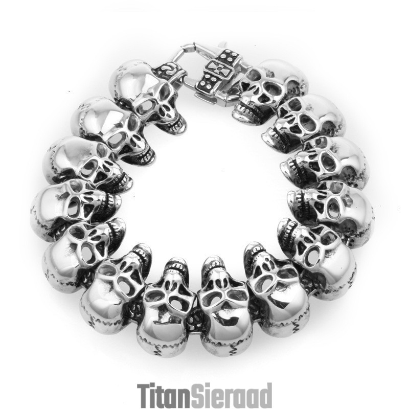 Schedel Heren Titanium Armband Titanium Armband