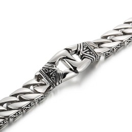 Retro Chic Windpatroon Portret Gietpatroon Rand Titanium Armband Voor Heren