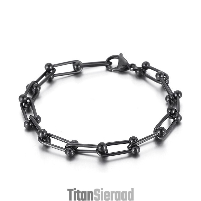 Titanium Hoefijzergesp Armband Voor Heren En Dames Met U-Vormige Gesp Titanium Hoefijzergesp Armband Voor Heren En Dames Met U-Vormige Gesp