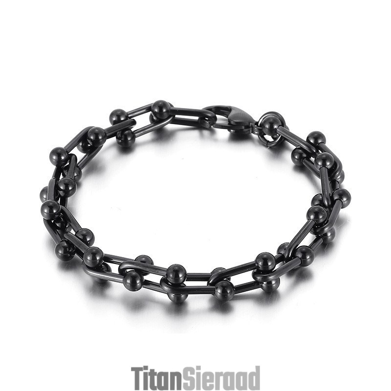 Titanium Hoefijzergesp Armband Voor Heren En Dames Met U-Vormige Gesp Titanium Hoefijzergesp Armband Voor Heren En Dames Met U-Vormige Gesp