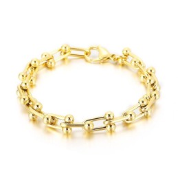 Titanium Hoefijzergesp Armband Voor Heren En Dames Met U-Vormige Gesp