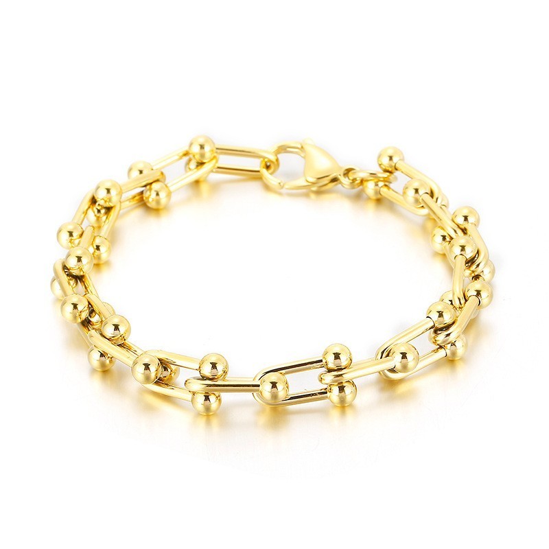Titanium Hoefijzergesp Armband Voor Heren En Dames Met U-Vormige Gesp Titanium Hoefijzergesp Armband Voor Heren En Dames Met U-Vormige Gesp