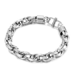 Heren Ovale Gedraaide Titanium Armband