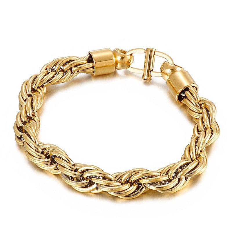 Heren Ovale Gedraaide Ketting Met Zonnestralensluiting Titanium Armband Heren Ovale Gedraaide Ketting Met Zonnestralensluiting Titanium Armband