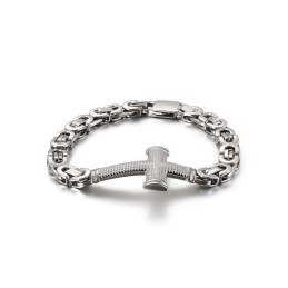 Populaire Mode Street Cross Back Chain Titanium Armband Voor Mannen