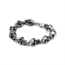 Overdreven Coole Schedel Titanium Armband Voor Mannen