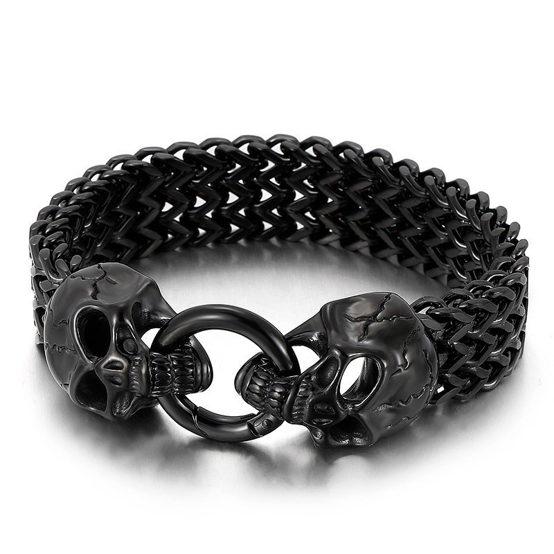 Chique Trendy Titanium Schedelarmband Te Koop Chique Trendy Titanium Schedelarmband Te Koop
