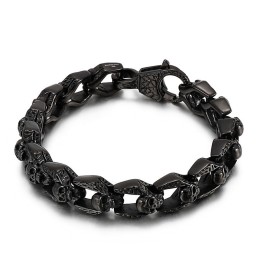 Mode Vintage Wind Titanium Schedel Sieraden Hip Hop Rock Heren Armbanden