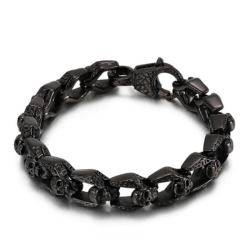 Mode Vintage Wind Titanium Schedel Sieraden Hip Hop Rock Heren Armbanden Mode Vintage Wind Titanium Schedel Sieraden Hip Hop Rock Heren Armbanden