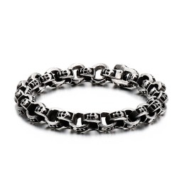 Titanium Schedel Armband Chique Biker Spook Armband Titanium Sieraden