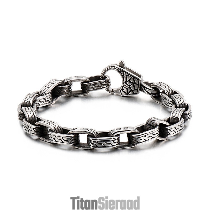 Titanium Schedel Armband Chique Biker Spook Armband Titanium Sieraden
