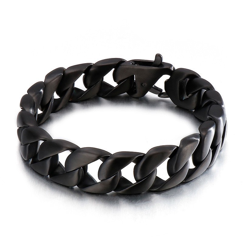 Titanium Zwarte Heren Armband Herenketting Titanium Zwarte Heren Armband Herenketting