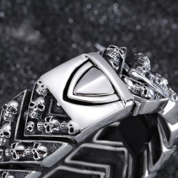 Grote Schedel Titanium Armband Mode Chic