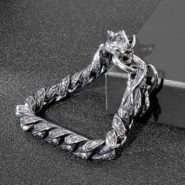 Retro Cool Double Tap Heren Titanium Armband