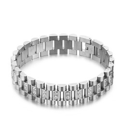 Herenarmband Met Bijpassende Diamanten, Gemakkelijk Te Dragen