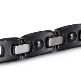 Prachtige Paar Titanium Zwarte Armbanden