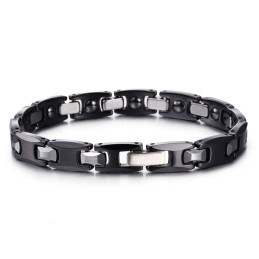 Prachtige Paar Titanium Zwarte Armbanden