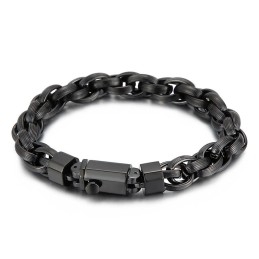 Herenmode Vacuüm Plating Drukknoop Dubbele Ring O Armband