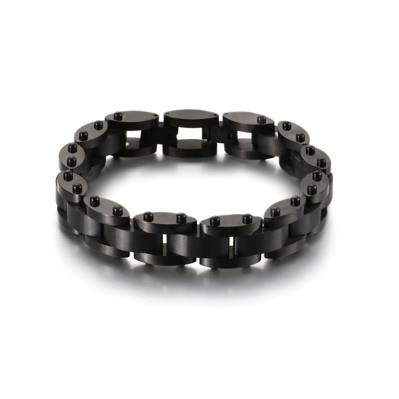 Combinatie Van Zware Textuur Heren Titanium Armband Combinatie Van Zware Textuur Heren Titanium Armband