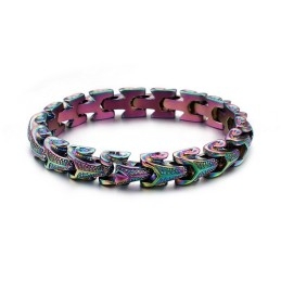 Titanium Mode Sieraden Drakenschub Cool Heren Armband Vintage Verzilverde Kiel Armband