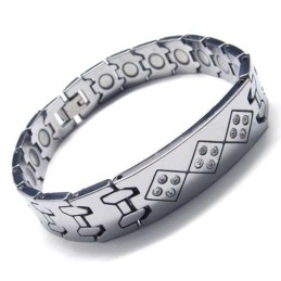 Wolfraamcarbide 12 Mm Brede Herenarmband Met Diamanten
