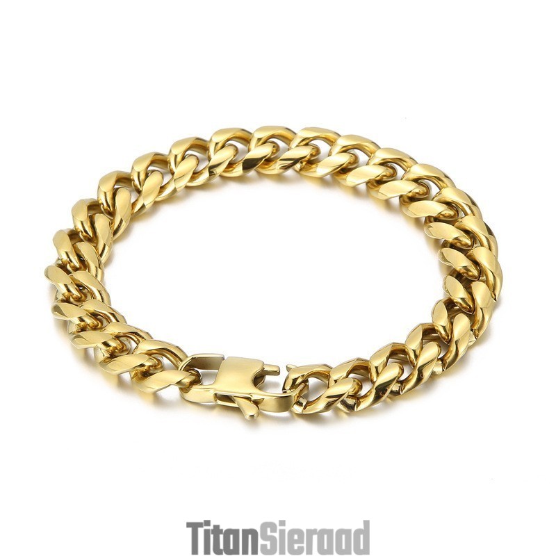 Mode Plating Gecodeerde Titanium Herenarmband