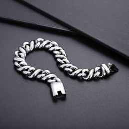 Modieuze Gepolijste Chique Titanium Armband Voor Heren