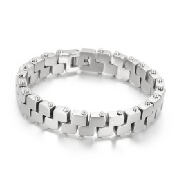 Vacuümplating 18Kz Letter Titanium Herenarmband