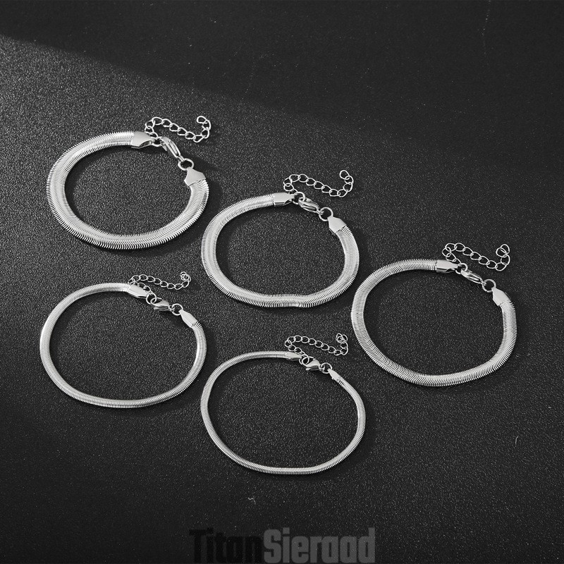 Mode Slangenbotketting Titanium Heren- En Damesarmbanden Mode Slangenbotketting Titanium Heren- En Damesarmbanden